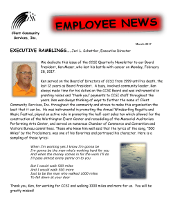 March 2017 Newsletter - Client Community Services