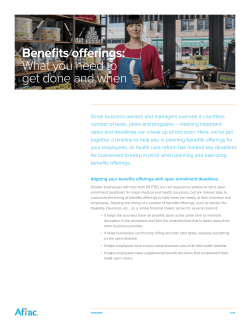 Benefits offerings: What you need to get done and when