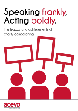 Speaking Frankly, Acting Boldly