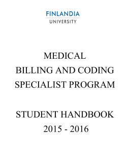 MEDICAL BILLING AND CODING SPECIALIST PROGRAM