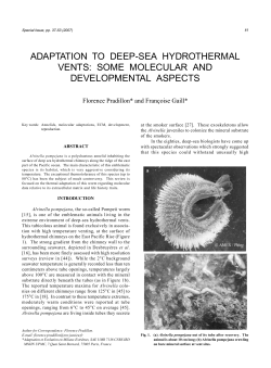 adaptation to deep-sea hydrothermal vents: some molecular and