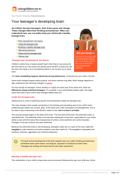 Adolescent Developing Brain