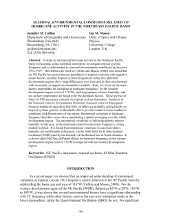 Seasonal Environmental Conditions Related to Hurricane Activity in