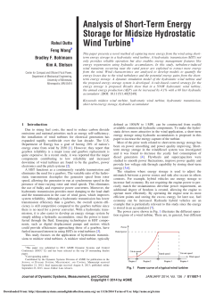 Analysis of Short-Term Energy Storage for Midsize Hydrostatic Wind