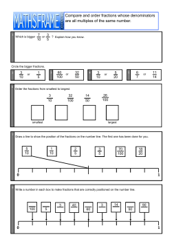 Compare and order fractions whose denominators are all multiples