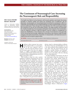 The Continuum of Neurosurgical Care: Increasing the