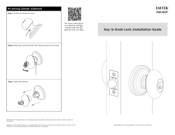 Key in Knob Lock Installation Guide