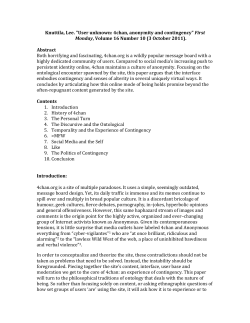 User Unknown - First Monday