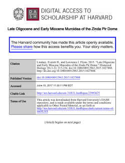 Late Oligocene and Early Miocene Muroidea of the Zinda Pir Dome