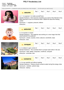 POLY Vocabulary List - e