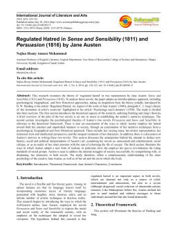 Regulated Hatred in Sense and Sensibility (1811)