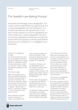 The Swedish Law-Making Process (pdf 156 kB)