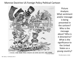 Monroe Doctrine US Foreign Policy Political Cartoon