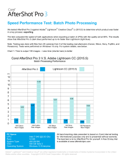 up to 4x faster than Adobe&reg; Lightroom