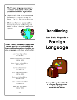 Foreign Language - Arrowhead Union High School