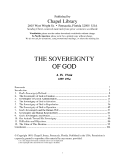Sovereignty of God, The