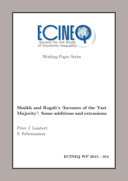 Incomes of the Vast Majority`: Some additions and extensions