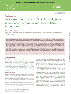 Attractiveness of women`s body: body mass index, waist&ndash;hip ratio