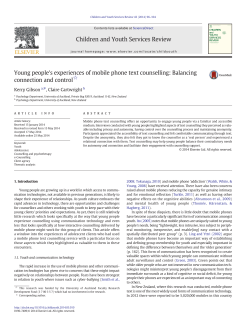 Young people`s experiences of mobile phone text