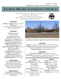 sacred heart news - Sacred Heart Catholic Church