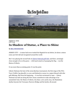 In Shadow of Statue, a Place to Shine