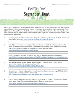 Earth Day Scavenger Hunt