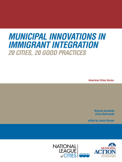 MunICIPal InnovatIons In IMMIGrant InteGratIon: 20