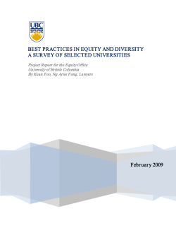 Best Practices in Equity and Diversity: A Survey of Selected