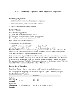 Algebraic and Congruence Properties
