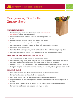 Money-saving Tips for the Grocery Store