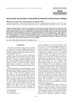 Spectroscopic characteristics of natural fluorite induced