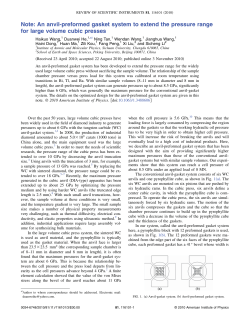 An anvil-preformed gasket system to extend the pressure range for