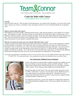 Coins for Kids with Cancer