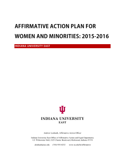 affirmative action plan for women and minorities
