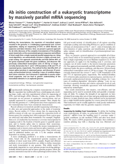 Ab initio construction of a eukaryotic transcriptome by