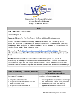 Unit 2- Relationships - Wentzville School District