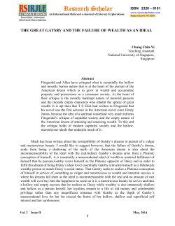 Great Gatsby - Research Scholar