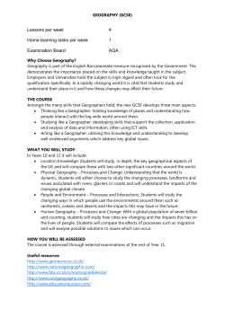 Lessons per week 4 Home learning tasks per week 1 Examination