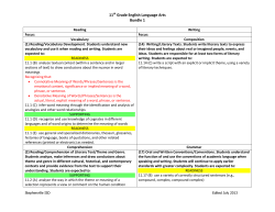 11th Grade English Language Arts Bundle 1