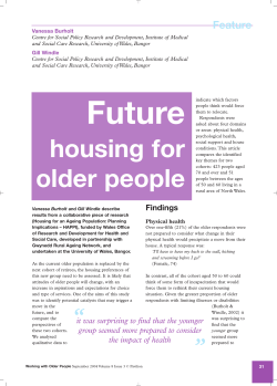 Future Housing for Older People