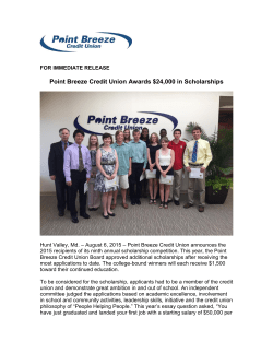 Point Breeze Credit Union Awards $24,000 in Scholarships