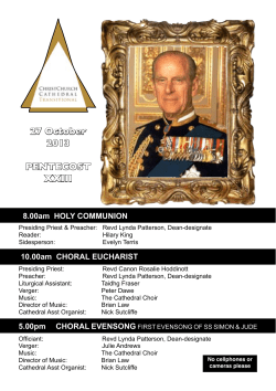 27 October 2013 PENTECOST XXiii