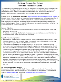 Facilitator`s Guide - Institute for Professionalism and Ethical Practice