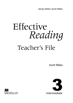 Teacher`s File - Macmillan Readers