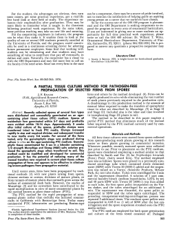 A Partial Tissue Culture Method for Pathogen