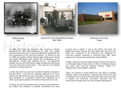 Savannah Coca-Cola History - Coca-Cola Bottling Company United