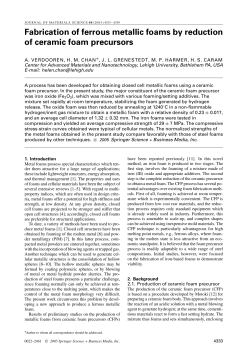 Fabrication of ferrous metallic foams by reduction