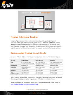 Ignite Facebook Ad Specs
