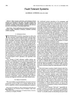 Fault-Tolerant Systems - IEEE Computer Society