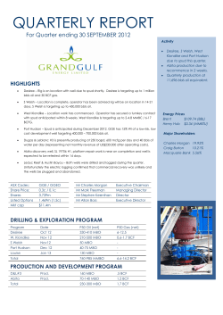 Q QUA ART TERL LY R REP POR RT